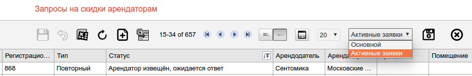 Запросы арендаторов
